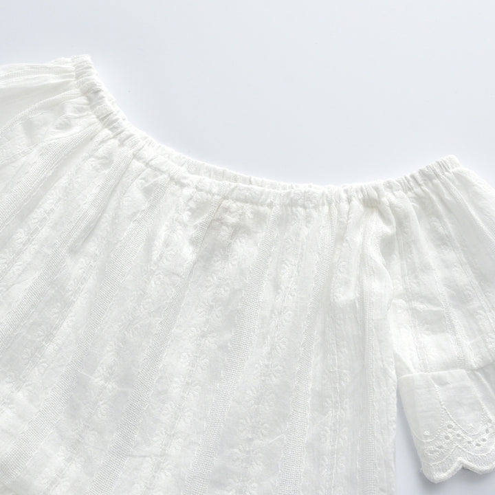 Girls Lace & Pearl Jeans Set - Shoperky