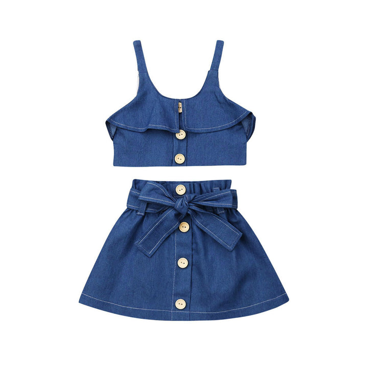 Children's clothing girls suspender skirt - Shoperky