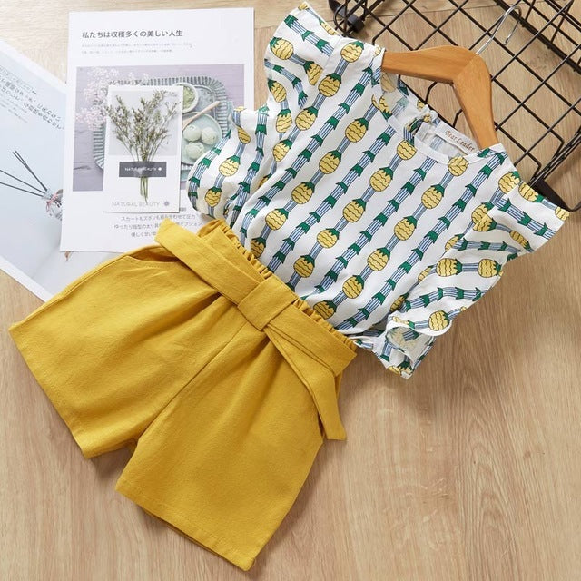 Kids Girls’ T-Shirt & Shorts Set - Shoperky