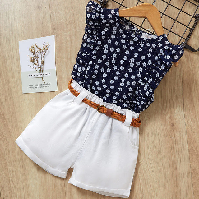 Kids Girls’ T-Shirt & Shorts Set - Shoperky