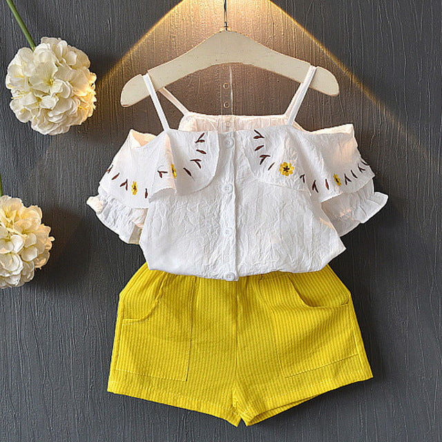 Kids Girls’ T-Shirt & Shorts Set - Shoperky