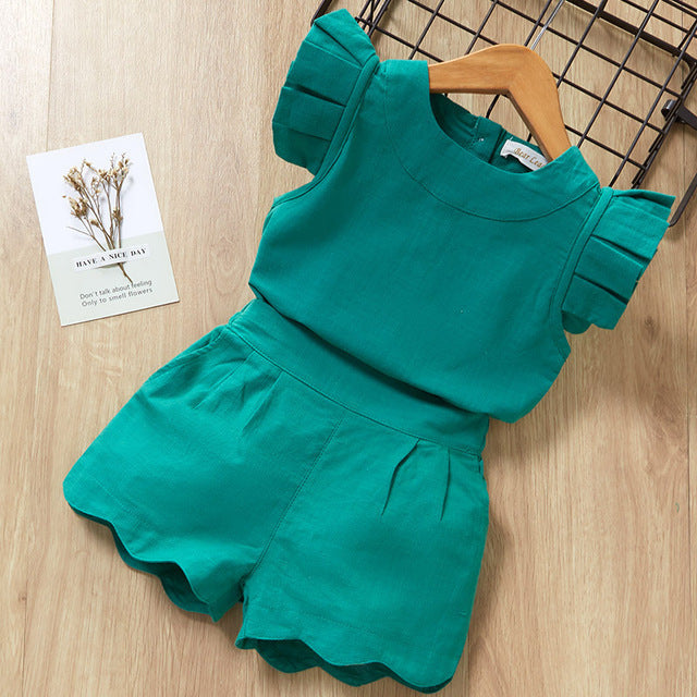 Kids Girls’ T-Shirt & Shorts Set - Shoperky