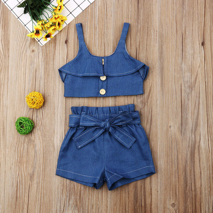 Children's clothing girls suspender skirt - Shoperky