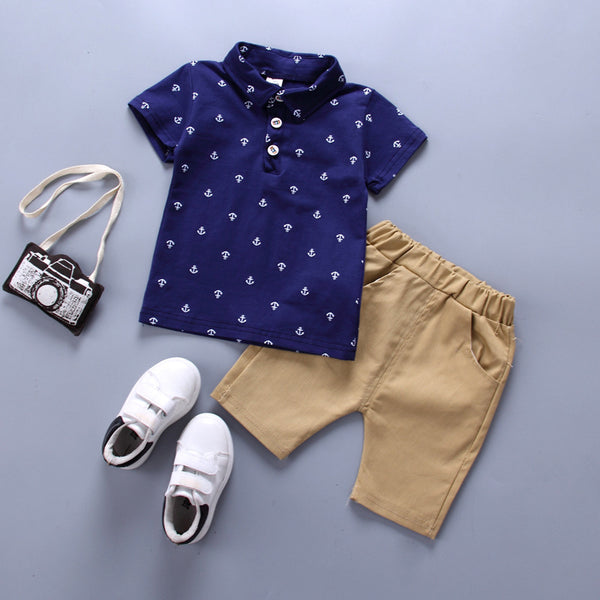 Anchor Printed Boy Suit - Shoperky