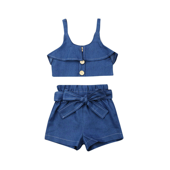 Children's clothing girls suspender skirt - Shoperky