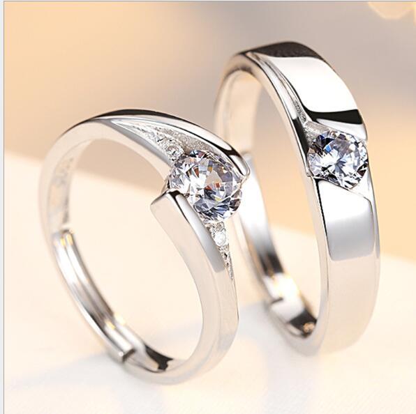 Couple's Simulation Diamond Ring - Shoperky
