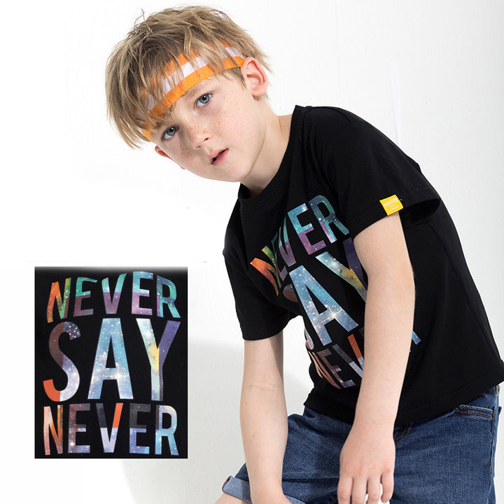 Children's letter print T-shirt - Shoperky