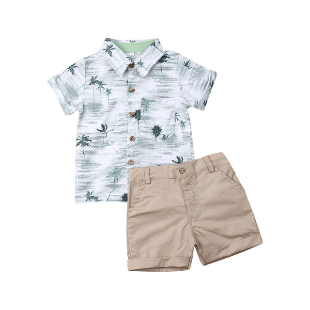 Summer Boy T-shirt & Shorts Kids Set - Shoperky
