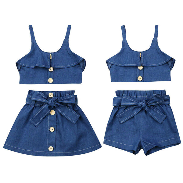 Children's clothing girls suspender skirt - Shoperky