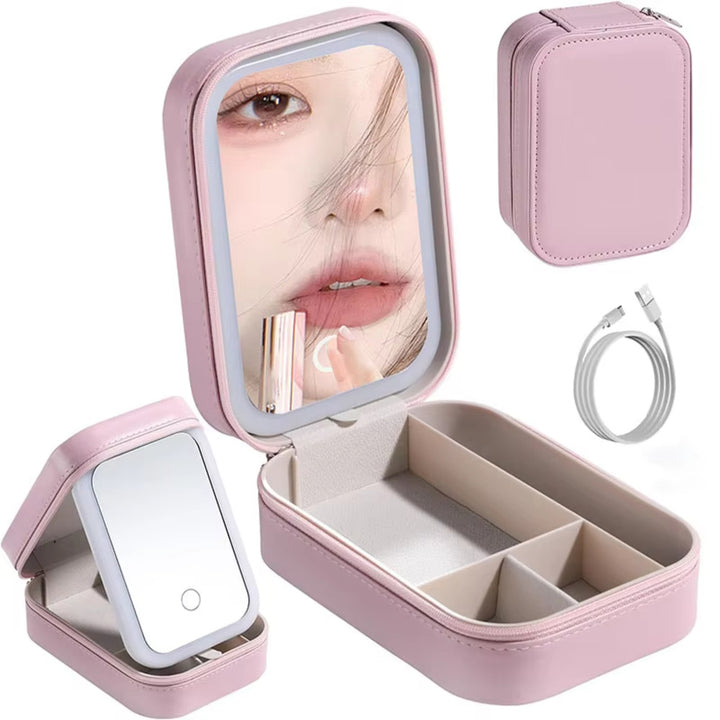 LED Makeup Bag With Mirror - Shoperky