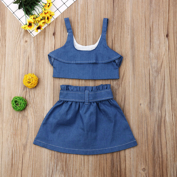 Children's clothing girls suspender skirt - Shoperky