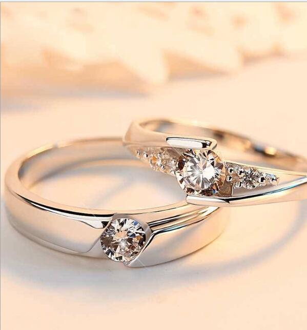 Couple's Simulation Diamond Ring - Shoperky