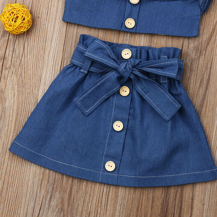Children's clothing girls suspender skirt - Shoperky