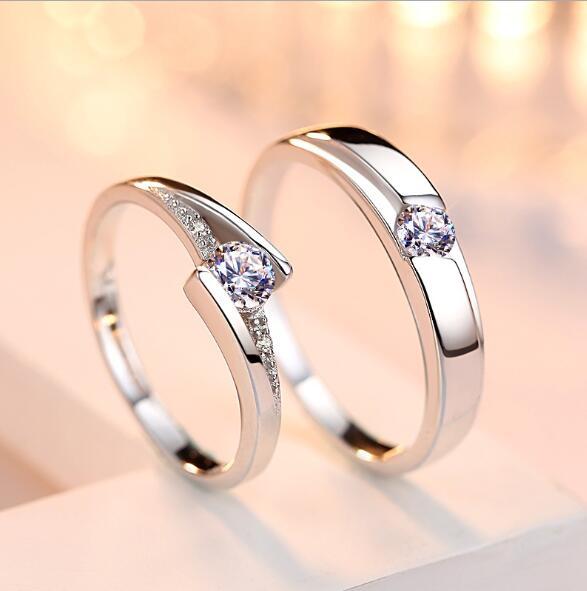Couple's Simulation Diamond Ring - Shoperky
