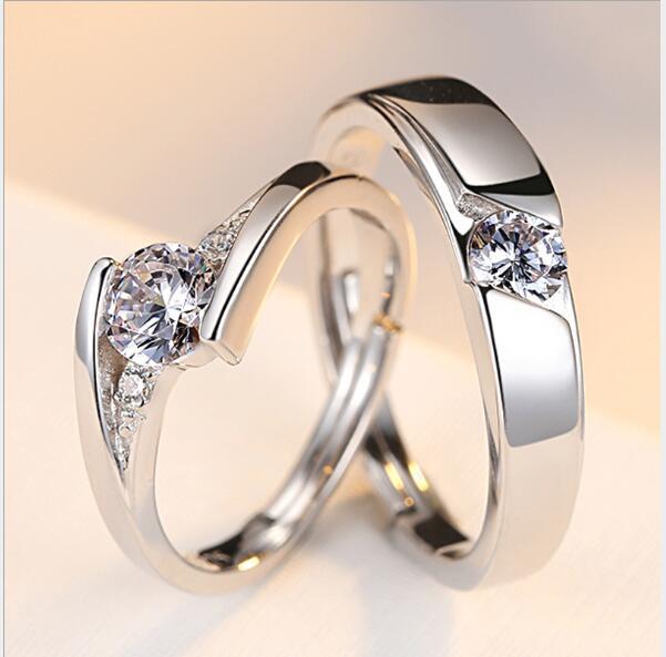 Couple's Simulation Diamond Ring - Shoperky