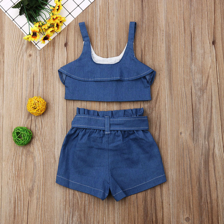 Children's clothing girls suspender skirt - Shoperky