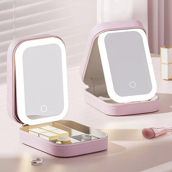 LED Makeup Bag With Mirror - Shoperky