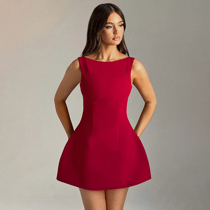 Sexy Slim-Fit Backless Mini Dress - Shoperky