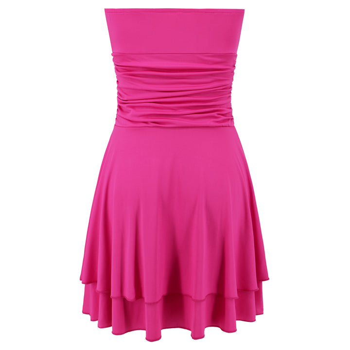 Summer Ruffles Tube Short Dress - Shoperky