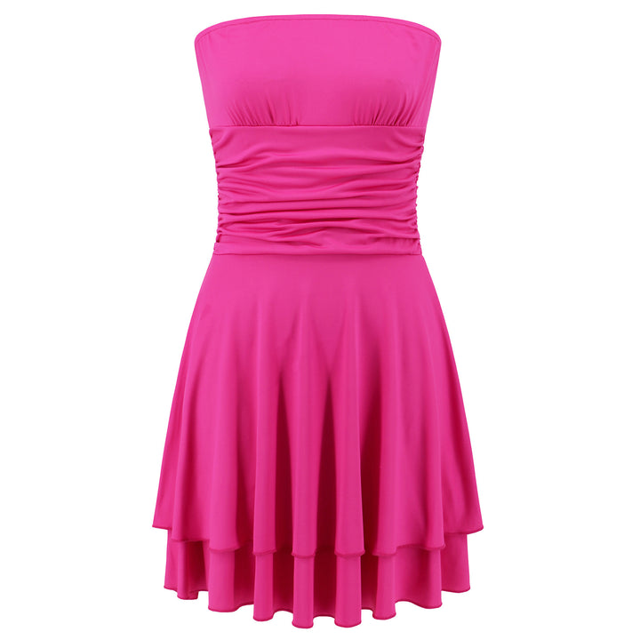 Summer Ruffles Tube Short Dress - Shoperky